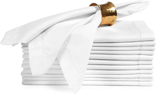 Vista 12 de Ramanta Home Juego de 12 Servilletas de Cena de Algodón Negro Servilletas de Tela 100% Algodón de 18x18 Pulgadas Servilletas de Mesa de Tela