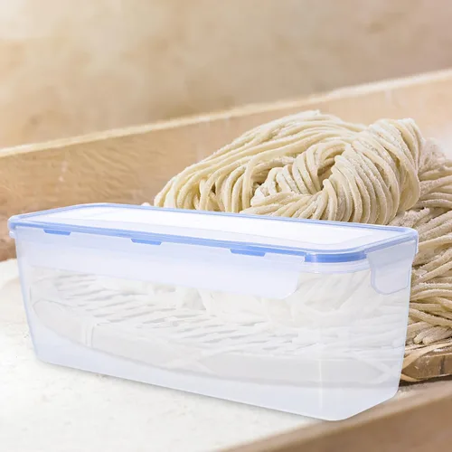 Vista 6 de Cabilock Caja de almacenamiento de fideos rectangular Recipientes de pasta grandes Tapa sellable para cocina