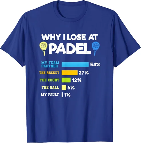 Vista 19 de Camiseta Why I Lose At Padel Answers Not My Fault