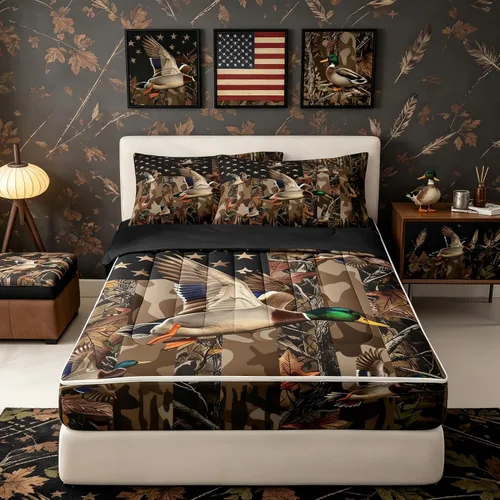 Vista 24 de Feelyou Juego de edredón con cremallera de leopardo tamaño individual Juegos de cama con cremallera y estampado animal para decoración de Marrón