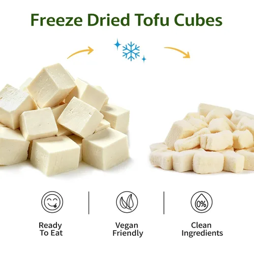 Vista 4 de Freeze Dried Tofu Cubes 4oz, Dehydrated Tofu, Ramen Topping & Miso Soup