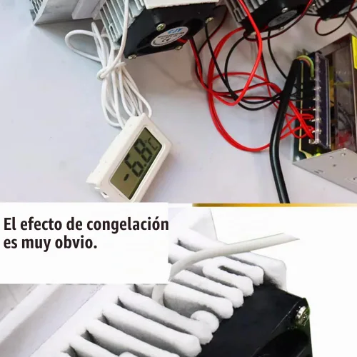 Vista 4 de Mini aire acondicionado DC 12V DIY Termoeléctrico Peltier Refrigeración Sistema de refrigeración Disipador de calor Módulo de conducción