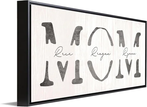 Vista 6 de Personal-Prints Arte Personalizado de PAPÁ e Hijos Personalizado con Todos los Nombres de los Niños Regalo Único y Personalizado para el Día