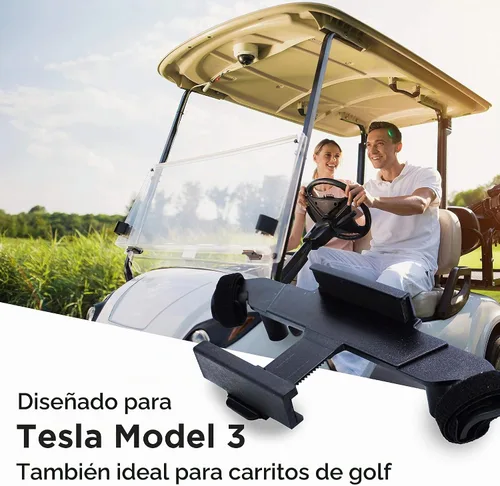 Vista 6 de Soporte de teléfono de coche para volante Soporte de teléfono celular para modelo 3 iPhone Android