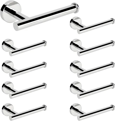 Vista 15 de NearMoon Portarrollos de papel para baño, soporte premium de papel higiénico SUS304 de acero inoxidable resistente al óxido montado en la pared