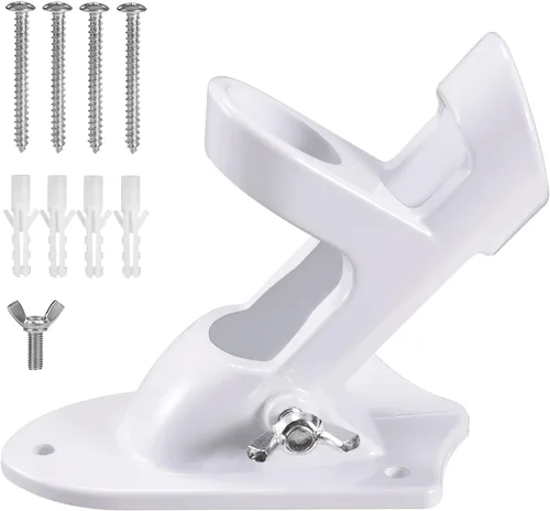 Vista 11 de BONWIN - Soportes para mástil de bandera de 1 pulgada con accesorios para montaje en pared de casa, diámetro interior de 1 pulgada, dos posiciones