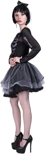 Vista 3 de Snailify Vestido de Halloween para mujer, vestido de esqueleto