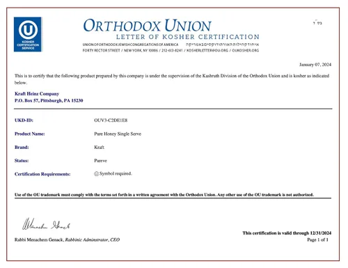 Vista 9 de 20 unidades, paquetes de miel pura de una sola porción, 0.23 onzas cada uno certificado Kosher, empaquetado en una caja de regalo de perno