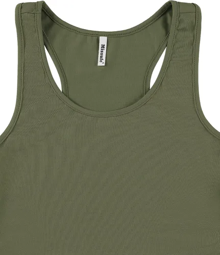 Vista 5 de Missufe - Vestido casual para mujer sin mangas con espalda cruzada ajustado y fruncido hasta por debajo de la rodilla