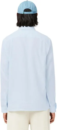 Vista 3 de Lacoste Camisa casual de lino con botones para hombre