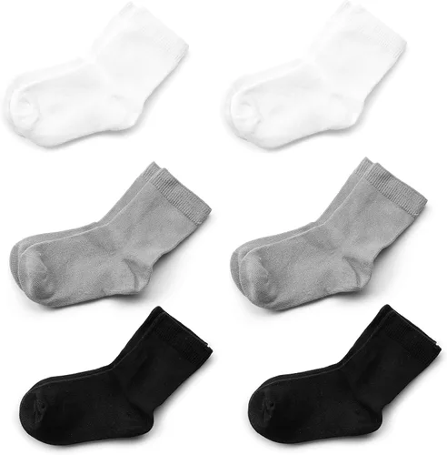 Vista 9 de Silky Toes Juego de 6 pares de calcetines de bambú para bebés y niñas