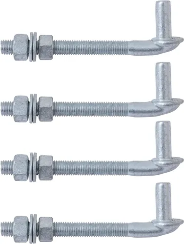 Vista 10 de VIVIDA Bisagra de Puerta con Perno en J de 6", Bisagra de Poste con Perno en J con Pasador Macho de 5/8", para Puerta de Cerca de Malla de Cadena