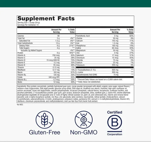 Vista 4 de Metagenics MetaKids Nutrition Powder - Apoyo nutricional para la salud de los niños* - 14 porciones