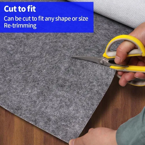 Vista 3 de Almohadilla antideslizante 100% impermeable de 2 x 3 para alfombras de área grande, almohadilla de protección de suelo de fieltro duradera
