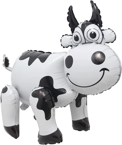 Vista 13 de Globos 4D para caminar con temática de animales de aluminio, león, panda, alpaca, ballon, selva, bosque, zoológico, suministros para fiesta