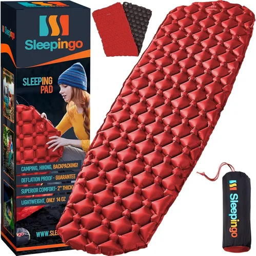 Vista 9 de Sleepingo Colchoneta de dormir ultraligera - Colchón inflable y compacto de aire de camping para mochileros, senderismo - Nuevo