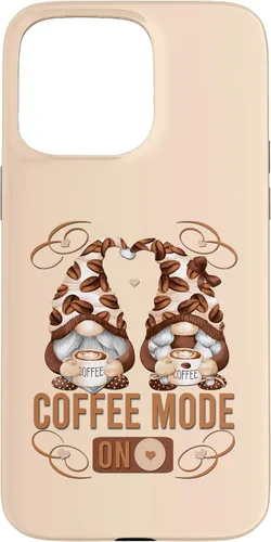 Vista 28 de iPhone 16 Funny Coffee Mode On For Women With Cute Coffee Gnomes Case