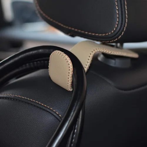 Vista 6 de MECHCOS Ganchos para reposacabezas de asiento de automóvil, organizador de asiento trasero de automóvil, soporte de gancho de almacenamiento