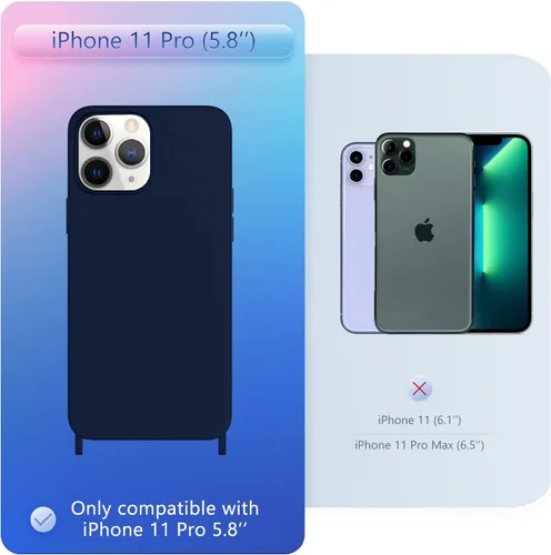 Vista 181 de Funda compatible con iPhone 8 Plus, iPhone 7 Plus/6 Plus/6S Plus con cordón, funda cruzada para iPhone con correa ajustable de silicona para iPhone