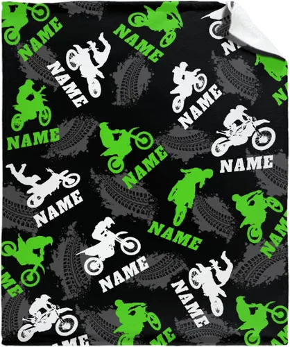 Vista 56 de Manta de forro polar suave para regalo de motocicletas de motocross, manta acogedora de franela, aire acondicionado, 50x40 pulgadas para niños
