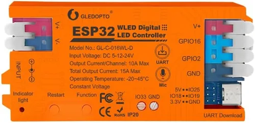 Vista 10 de GLEDOPTO Zigbee Pro RGBCCT Controlador de tira LED RGB CCT RGBW RGBWW 5 en 1 Compatible con SmartThings Amazon Echo Plus App/Control de voz
