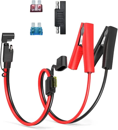 Vista 16 de ELFCULB Cable de extensión de enchufe de alimentación SAE a conector SAE, puerto de pared lateral SAE de montaje en panel de 14 AWG de 2 pies