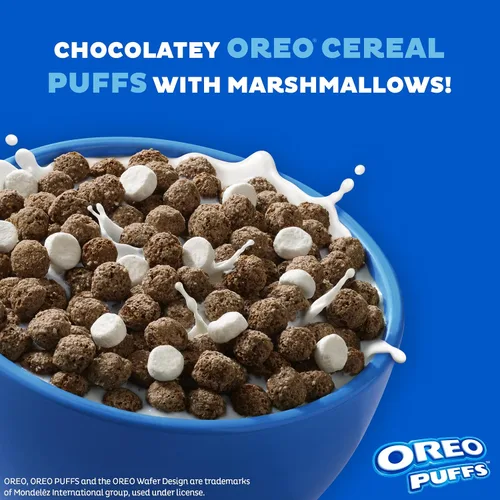 Vista 5 de Post Oreo - Taza de cereales Puff de chocolate, taza de 1 oz (paquete de 12) Taza de cereales individual, desayuno sobre la marcha