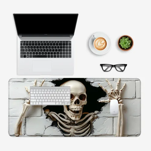 Vista 3 de Alfombrilla de mouse extragrande para juegos con base de goma antideslizante, impermeable para teclado, mouse y oficina, perfecta para jugadores