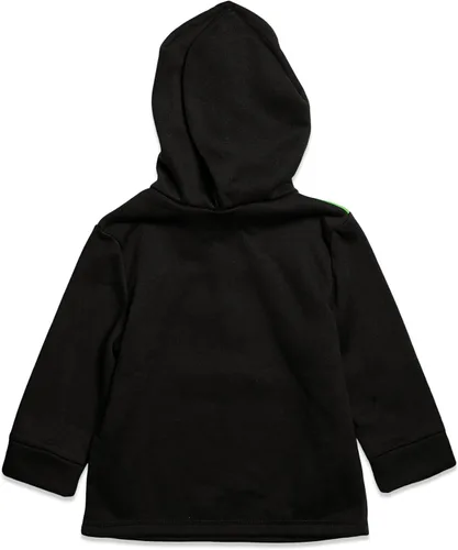 Vista 2 de Monster Jam Sudadera con capucha de forro polar con media cremallera, color negroverde, Verde, metálico