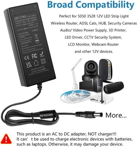 Vista 6 de Adaptador de fuente de alimentación de 12V AC 100V ~ 240V a DC