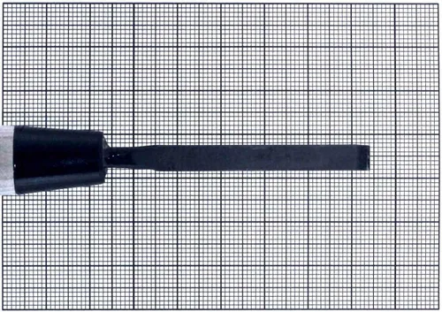 Vista 3 de Michihamono Herramienta de tallado de madera Tsuki Nomi 0.236 in Cincel plano para tallado en madera japonés, con mango de madera, para carpintería
