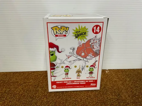 Vista 2 de Funko Pop! Books: Dr. Suess El Grinch que robó la Navidad - El Grinch [Flocado con Bestia Asada] #14 - BoxLunch Exclusive!