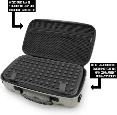 Vista 7 de CASEMATIX Estuche para cortapelos con capacidad para tres cortadoras eléctricas, timbres de pelo, recortadoras, rematadores en T, estuche de viaje
