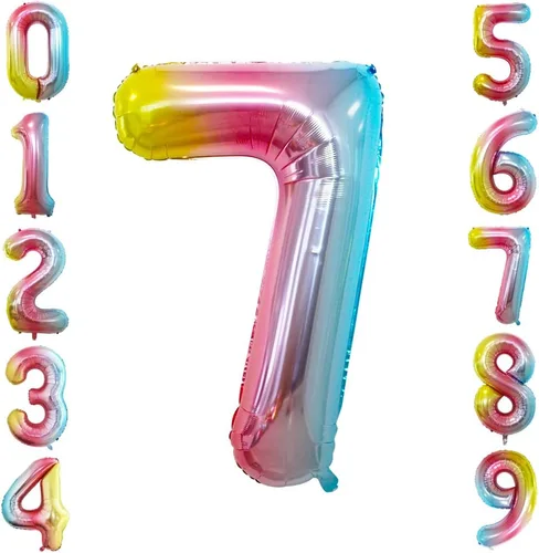 Vista 74 de Goer, conjunto de globos de papel aluminio para decoraciones de cumpleaños, globos de las letras de feliz cumpleaños y de números Oro