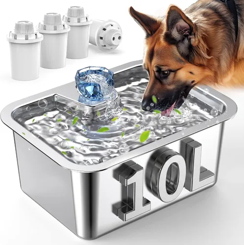 Vista 9 de Paquete de 4 filtros de repuesto para fuente de agua para perros, filtro de agua, para fuente de mascotas de acero inoxidable para perros grandes