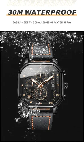 Vista 4 de OLEVS Reloj de Pulsera Elegante para Hombre, Relojes de Correa de Silicona para Hombre, Reloj Cronógrafo Pro Diver de Acero Inoxidable, Reloj
