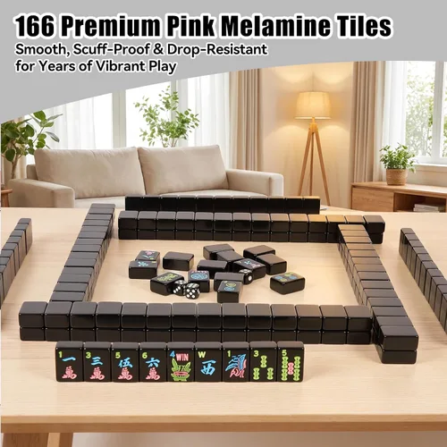 Vista 7 de American Mahjong - Juego de azulejos Mahjongg, 166 azulejos negros
