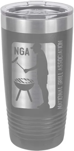 Vista 9 de OnlyGifts - Vaso con pajita para asar a la parrilla con grabado láser (20.1 fl oz)