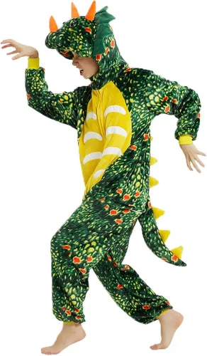 Vista 3 de Funnyparty Triceratops - Pijama de Halloween con diseño de animal disfraz de animal para adultos de una pieza unisex