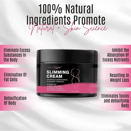Vista 7 de Crema adelgazante para reafirmar el vientre, el vientre y la cintura, crema anticelulítica 100% natural con ingredientes orgánicos, fórmula natural