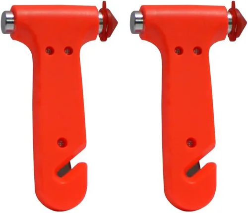 Vista 6 de Family Safe Paquete de 2 martillos de seguridad para automóvil, cortador de cinturón de seguridad, martillo de escape de emergencia automático