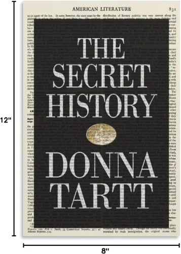 Vista 9 de Póster de Donna Tartt con texto en inglés "The Secret History" de Donna Tartt, regalo literario, regalo literario, arte de pared literario, pintura