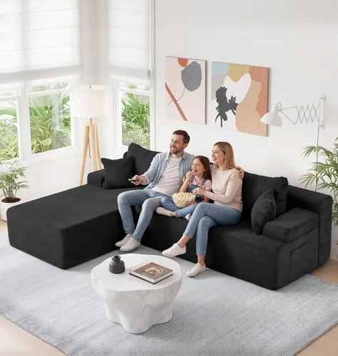 Vista 4 de Fond&Found - Sofá modular modular no requiere montaje, sofá modular de gran tamaño para sala de estar y oficina