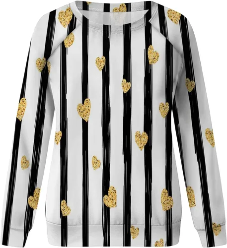 Vista 23 de Sudadera de manga larga con estampado de leopardo y corazón para mujer, para el día de San Valentín, sin botones, para niñas, regalos