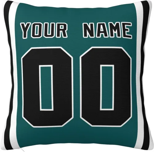 Vista 12 de Fundas de almohada personalizadas decorativas con nombre y número, fundas de almohada cuadradas para sofá, dormitorio, silla de automóvil