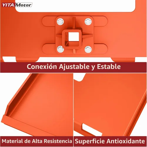 Vista 3 de YITAMOTOR - Placa de montaje para minicargadora de 3/8 pulgadas con receptor extraíble de 2 pulgadas, color naranja