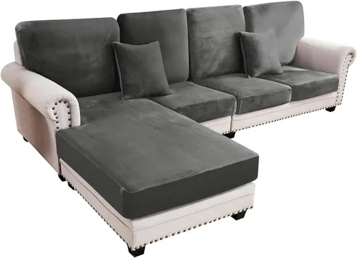 Vista 12 de Funda para Sofá de Terciopelo Elástico Funda de Cojín de Sofá 1 Pieza - Funda Elástica Lavable para Asiento o Respaldo, Fundas de Asiento para Sofás