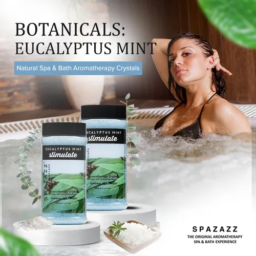 Vista 3 de Spazazz Cristales de eucalipto y menta para spa y baño