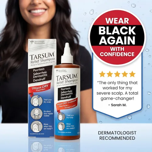 Vista 6 de Tarsum Champú para psoriasis extra fuerte, champú y acondicionador de alquitrán de carbón para psoriasis del cuero cabelludo, dermatitis seborreica