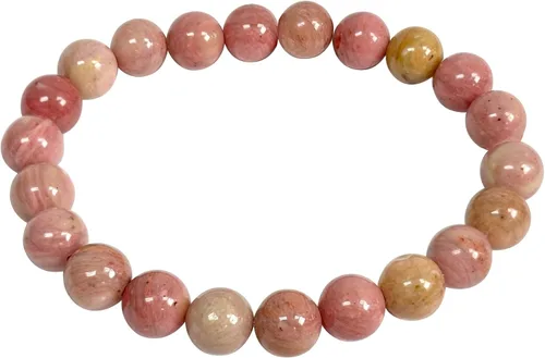 Vista 656 de Gem Avenue Handmade Round Bead Stretch Bracelet Unisex Natural Stone Beaded Jewelry for Men & Women, Elastic Wristband for Daily Wear